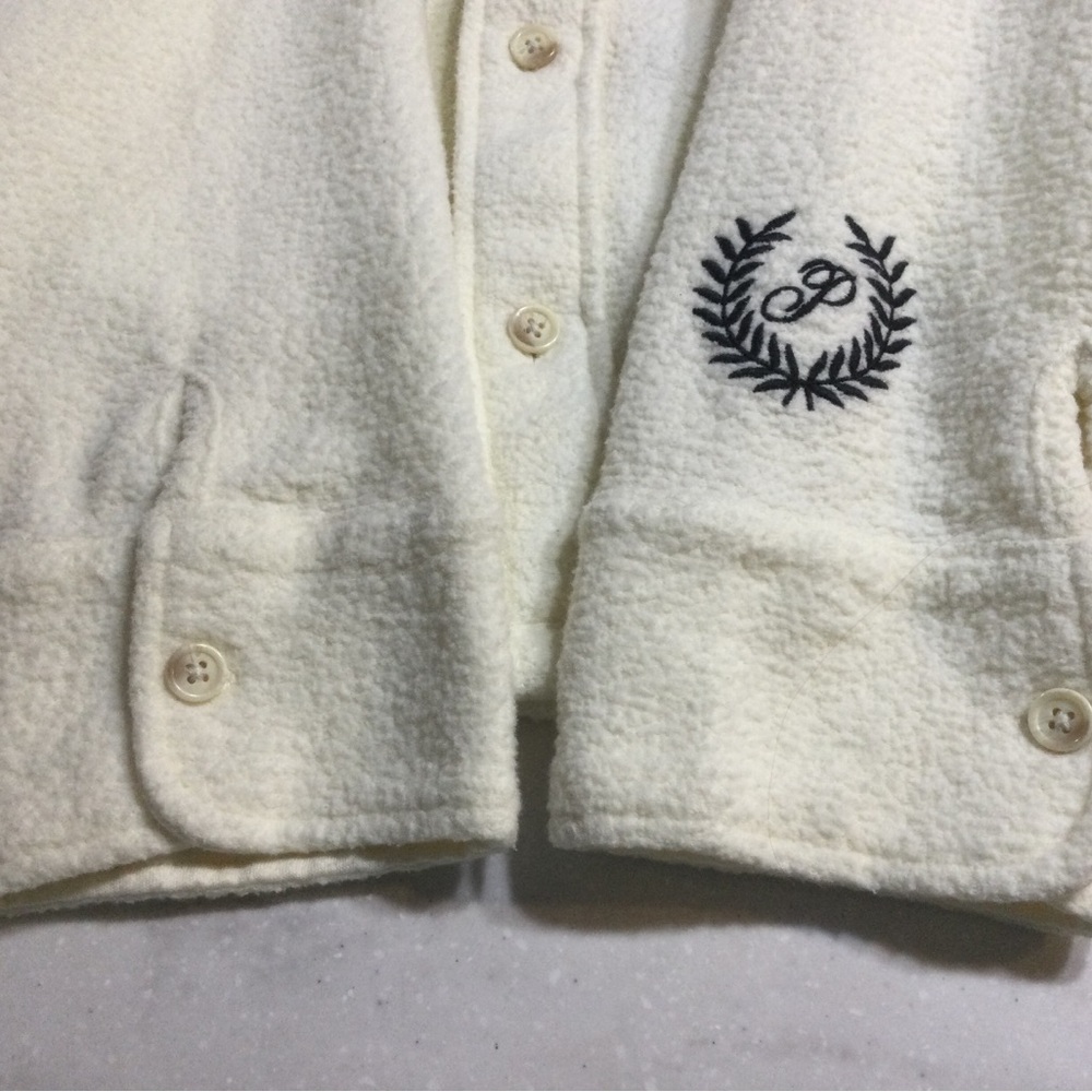 PINK by VICTORIA’S SECRET REVERSE FLEECE SHACKET CREAM/OFF WHITE  LARGE - Picture 5 of 7